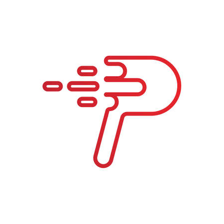p  and symbol vector template imageのイラスト素材