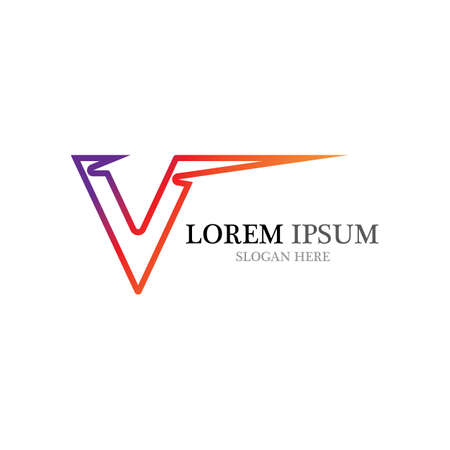 V  Template vector icon illustrationのイラスト素材