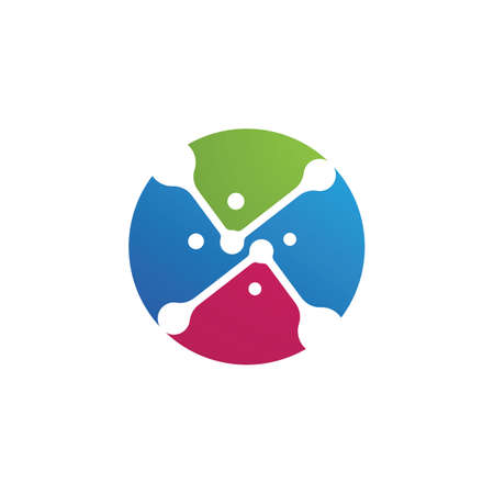 Molecule symbol logo template vector illustration designのイラスト素材