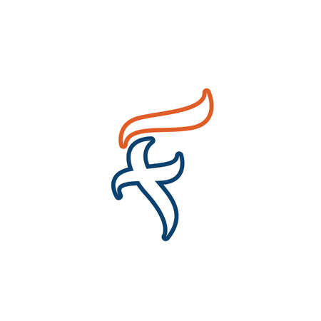 F logo and symbol vector icon