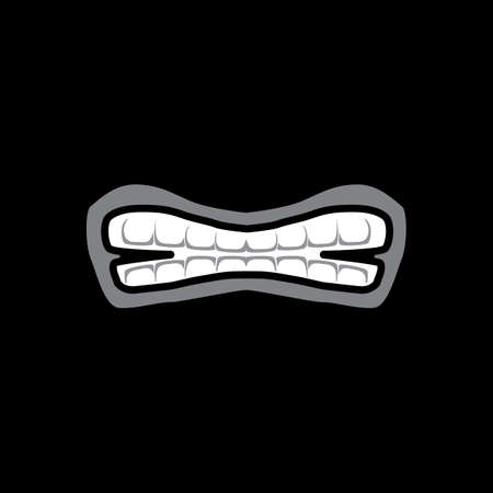 Mouth angry logo and symbol vectorのイラスト素材