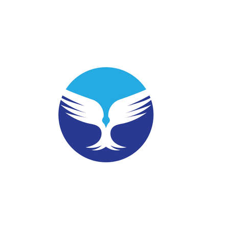 Flying Bird Logo design vector template. Pigeon Logotype concept iconのイラスト素材