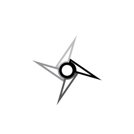 ninja weapons vector logo and symbolのイラスト素材