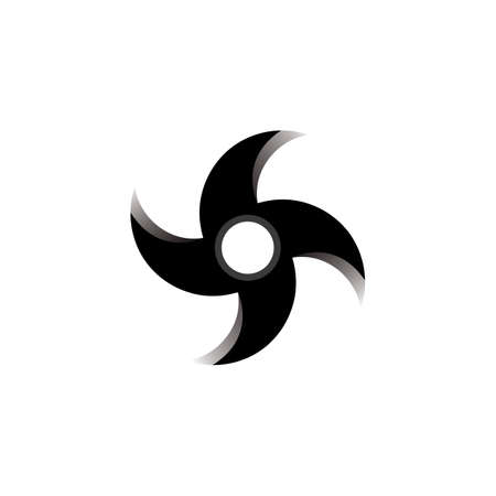 ninja weapons vector logo and symbolのイラスト素材