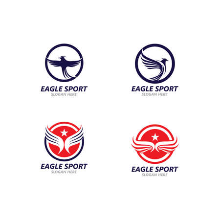 Falcon Logo Template vector illustration designのイラスト素材