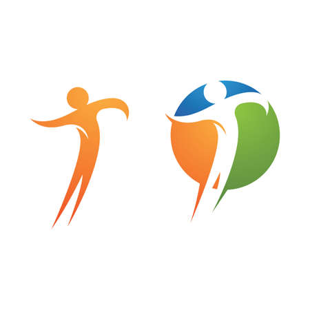 Human character logo sign illustration vector designのイラスト素材