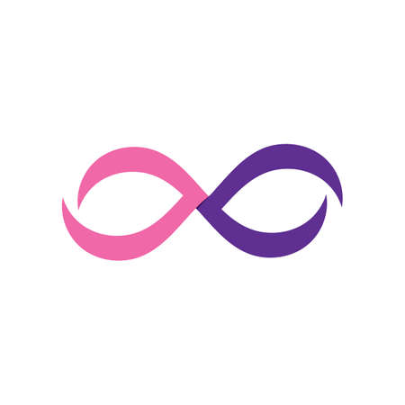Infinity rainbow Vector icon illustration Logo template design