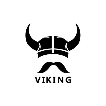 viking head logo and symbol vectorのイラスト素材