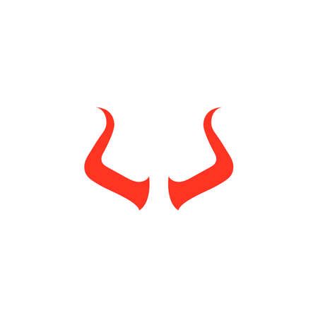 Devil horn Vector icon design illustration logo Templateのイラスト素材