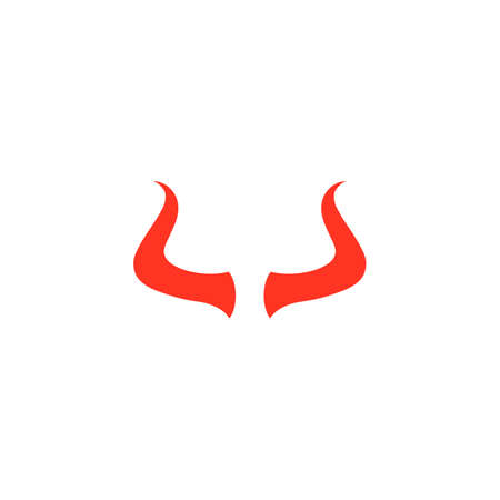 Devil horn Vector icon design illustration logo Templateのイラスト素材