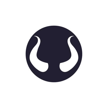 Devil horn Vector icon design illustration logo Templateのイラスト素材