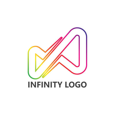 Infinity Design Vector icon illustration Logo template designのイラスト素材