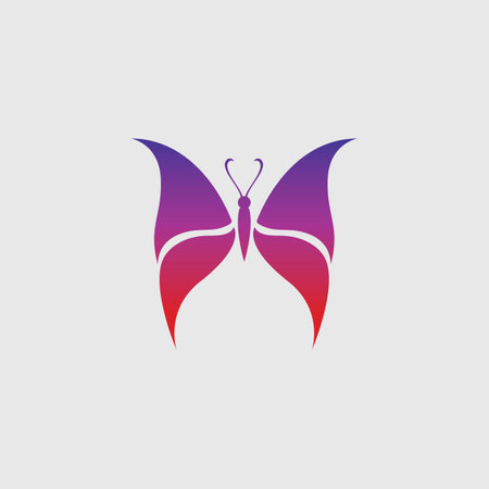 Butterfly logo Vector icon designのイラスト素材