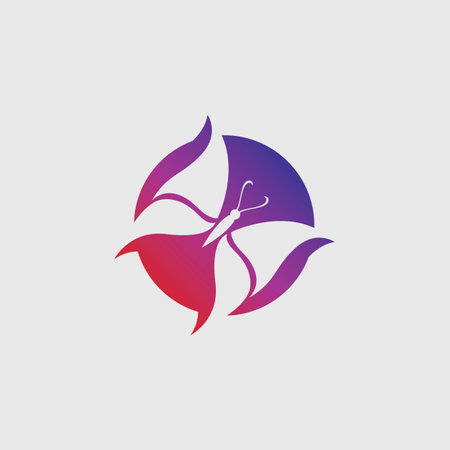 Beauty Butterfly Vector icon designのイラスト素材