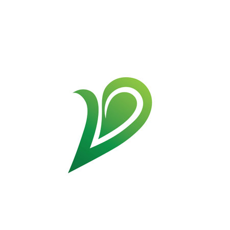 D Leaf green logo ecology nature element vectorのイラスト素材