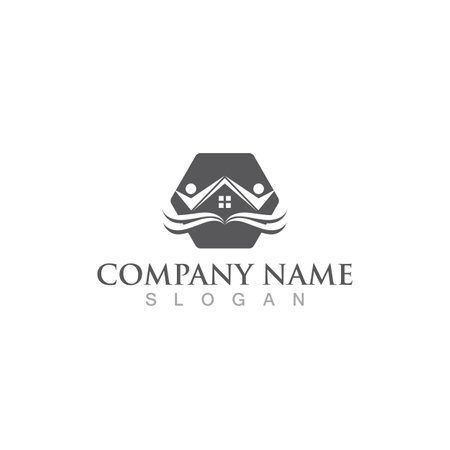 Home logo Real Estate , Property and Construction Logo designのイラスト素材