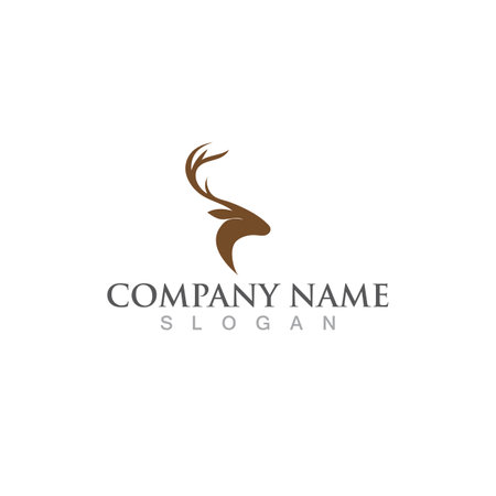 Deer Logo Template vector icon illustration designのイラスト素材