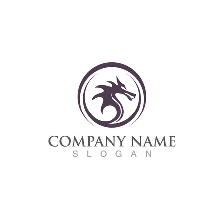 Dragon vector icon illustration design logo templateのイラスト素材