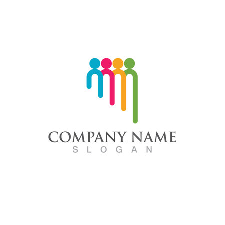 Community, network and social icon design templateのイラスト素材