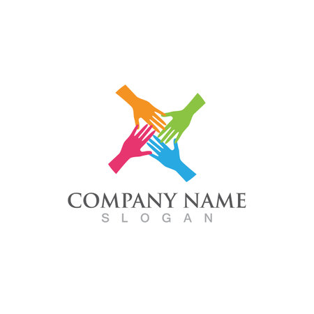 Hand care logo and symbol vectorのイラスト素材