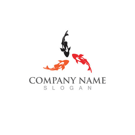 Fish logo template. Creative vector symbolのイラスト素材