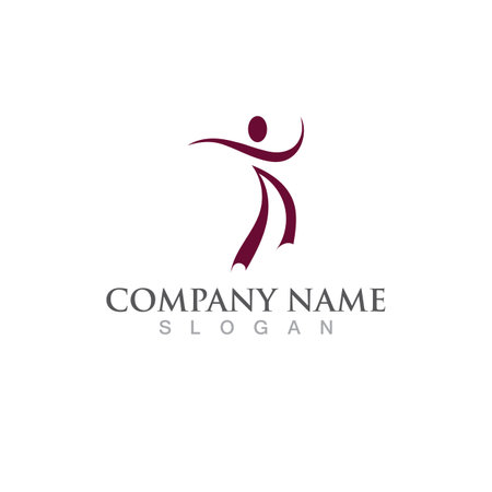 Dancer logo and symbol vectorのイラスト素材