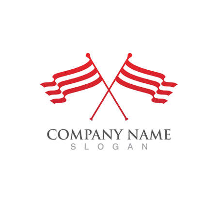 Race flag logo and symbol vectorのイラスト素材