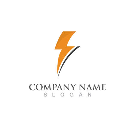Thunderbolt logo and symbol vectorのイラスト素材