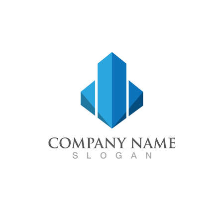 Real Estate modern city , Property and Construction Logo designのイラスト素材