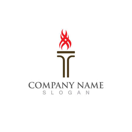 torch logo and symbol vector  designのイラスト素材