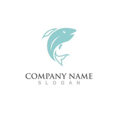 Fish salmon logo template. Creative vector symbolのイラスト素材
