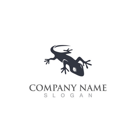 black lizard for tattoo vector logoのイラスト素材