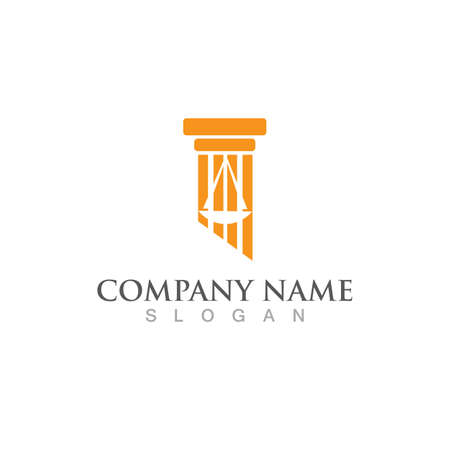 justice law Logo Template vector illsutration designのイラスト素材