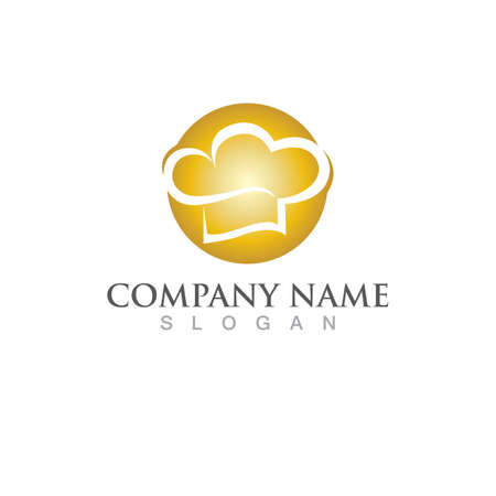 hat chef logo template vector illustrationのイラスト素材