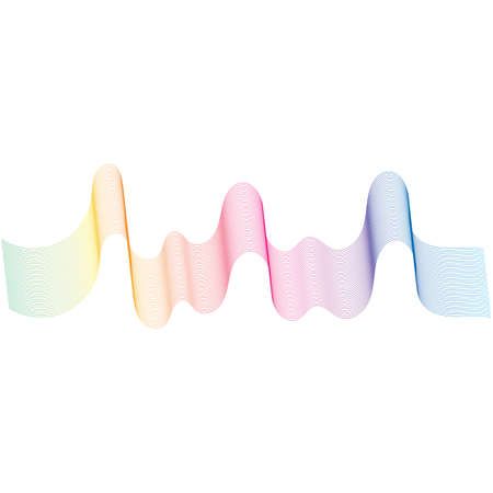 Sound waves  line vector illustration design template