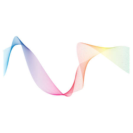 Sound waves  line vector illustration design templateのイラスト素材