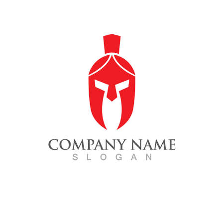 Spartan helmet logo template vector icon designのイラスト素材