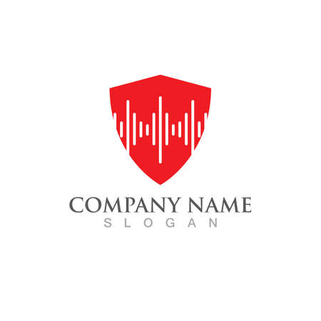 shield vector logo and symbolのイラスト素材