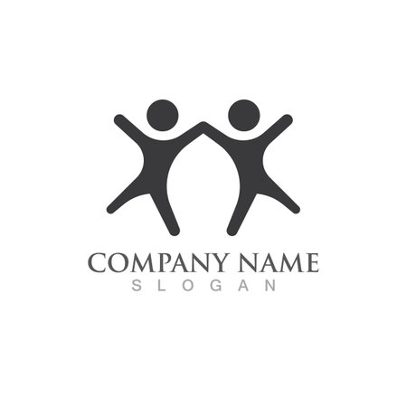 Human character logo sign illustration vector designのイラスト素材