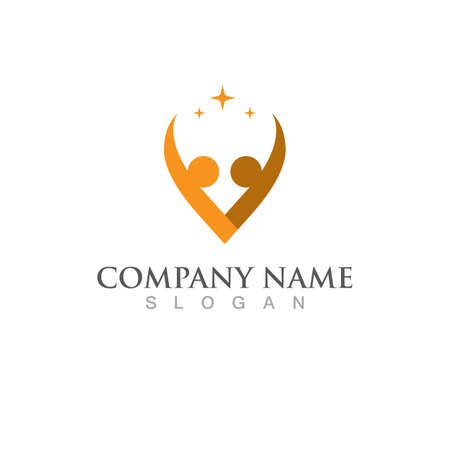 Community, network and social icon design templateのイラスト素材