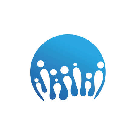 splash water nature logo and symbol vectorのイラスト素材