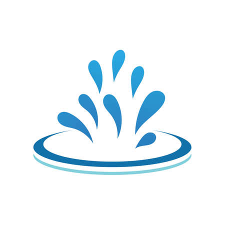 splash water nature logo and symbol vectorのイラスト素材