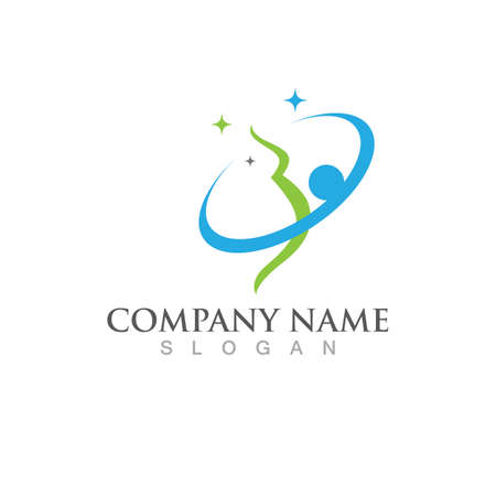 Pregnant logo template vector icon illustration designのイラスト素材