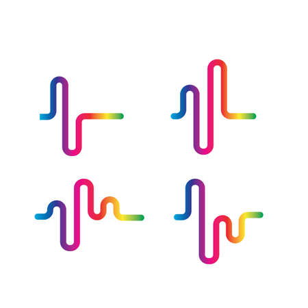 Sound waves vector illustration design template