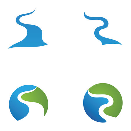 River vector icon illustration designのイラスト素材