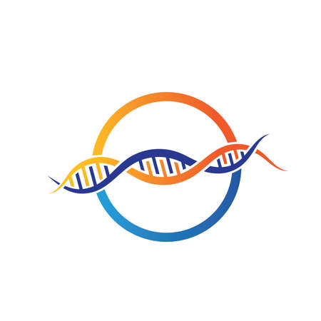 Dna logo vector illustration template designのイラスト素材