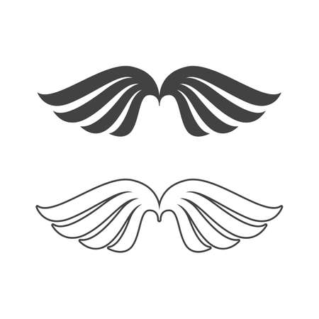 Falcon wing  Logo Template vector illustration designのイラスト素材