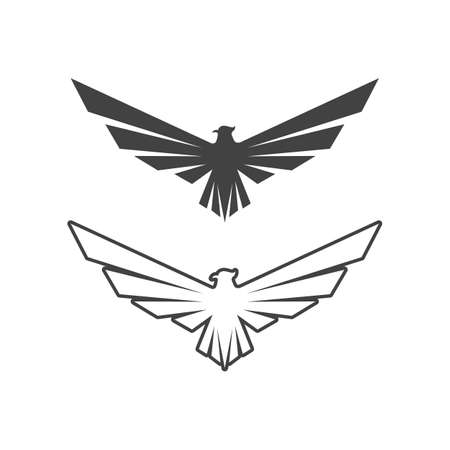 Falcon wing  Logo Template vector illustration designのイラスト素材