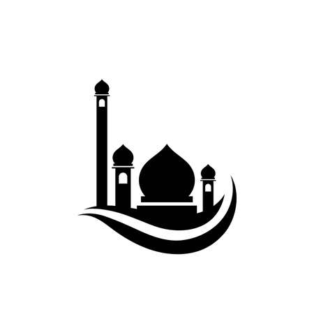 mosque logo and symbol vectorのイラスト素材