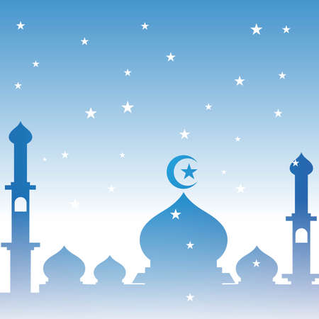 mosque logo and symbol vectorのイラスト素材